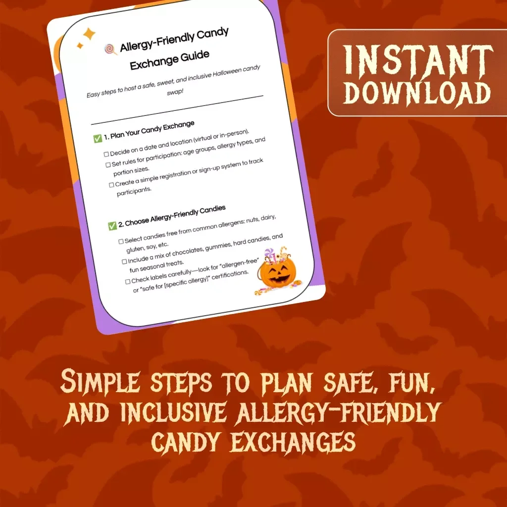 Allergy-Friendly Candy Exchange Guide | Printable Digital Download Checklist for Safe & Inclusive Candy Swaps | Nut-Free, Dairy-Free, Gluten-Free Candy Planning Resource