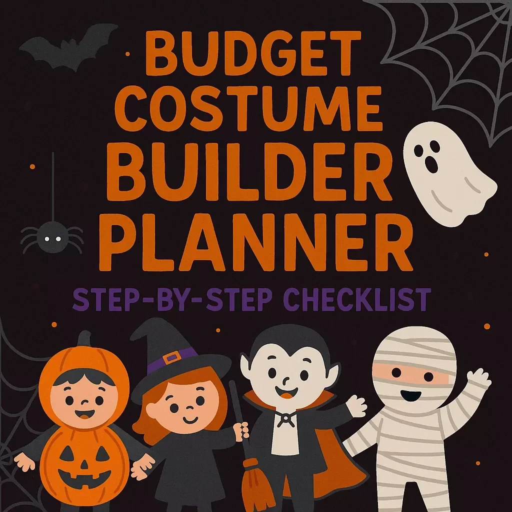 Budget Costume Builder Planner: Step-by-Step Checklist | DIY Halloween & Cosplay Budget-Friendly Costume Planning Guide | Printable Digital Download