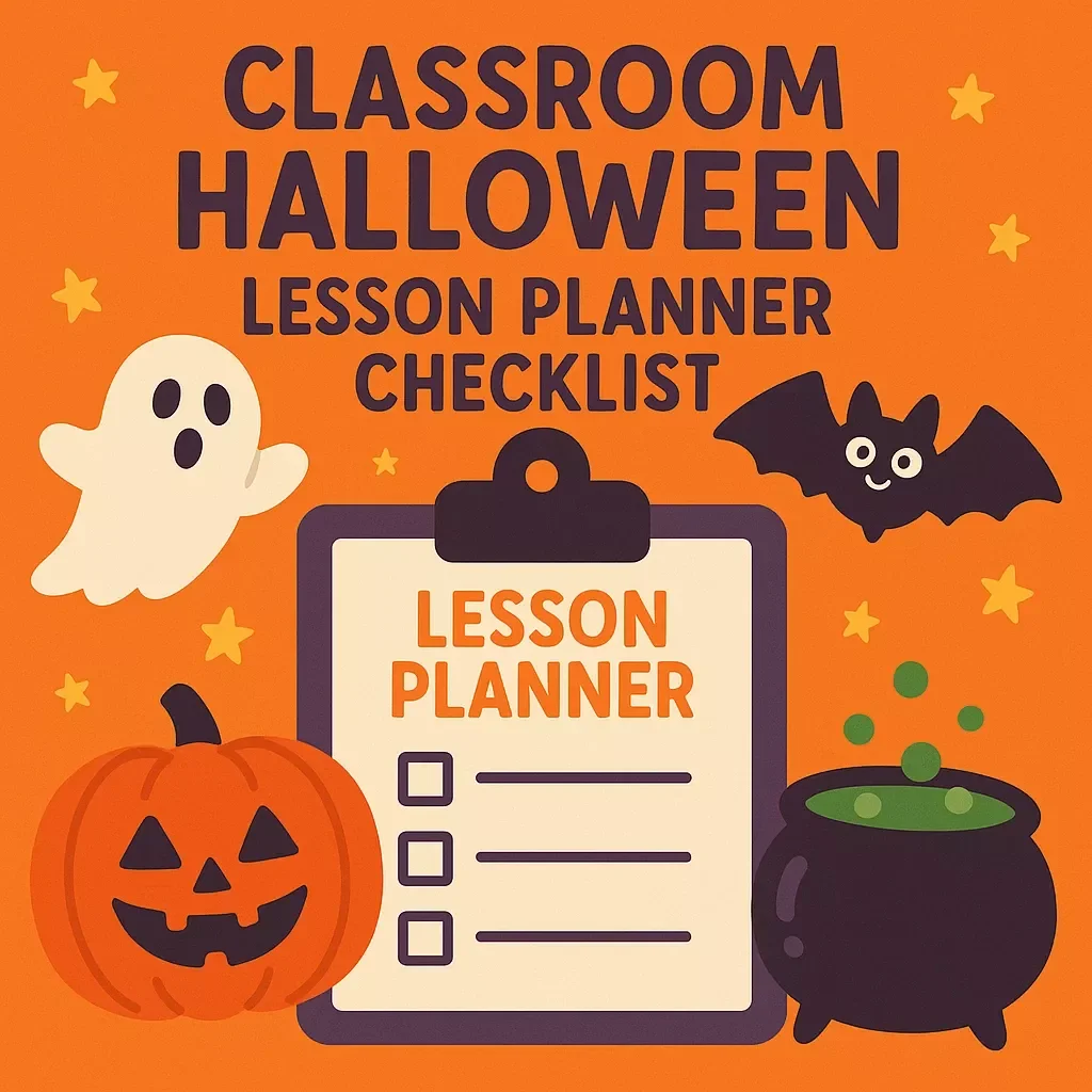 Classroom Halloween Lesson Planner Checklist | Digital Download for Teachers | Fun & Educational Halloween Classroom Activities