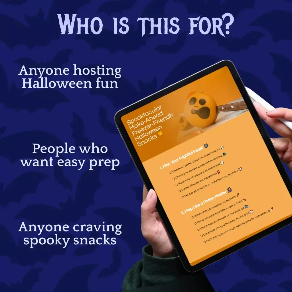Spooktacular Make-Ahead Freezer-Friendly Halloween Snacks Checklist | Digital Download for Easy Party Planning & Entertaining
