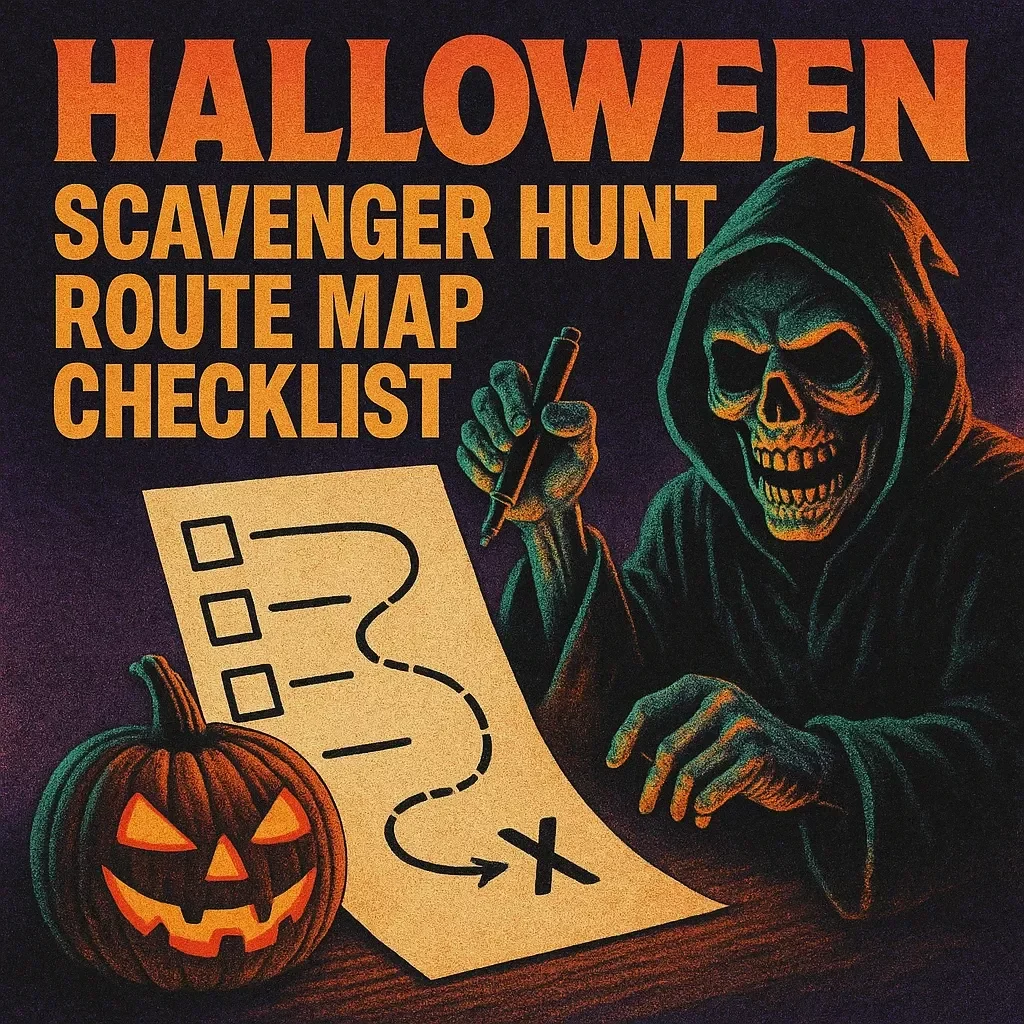 Scavenger Hunt Route Map Checklist | Digital Download | Fun Adventure Planning Guide for Family, Friends, and Events