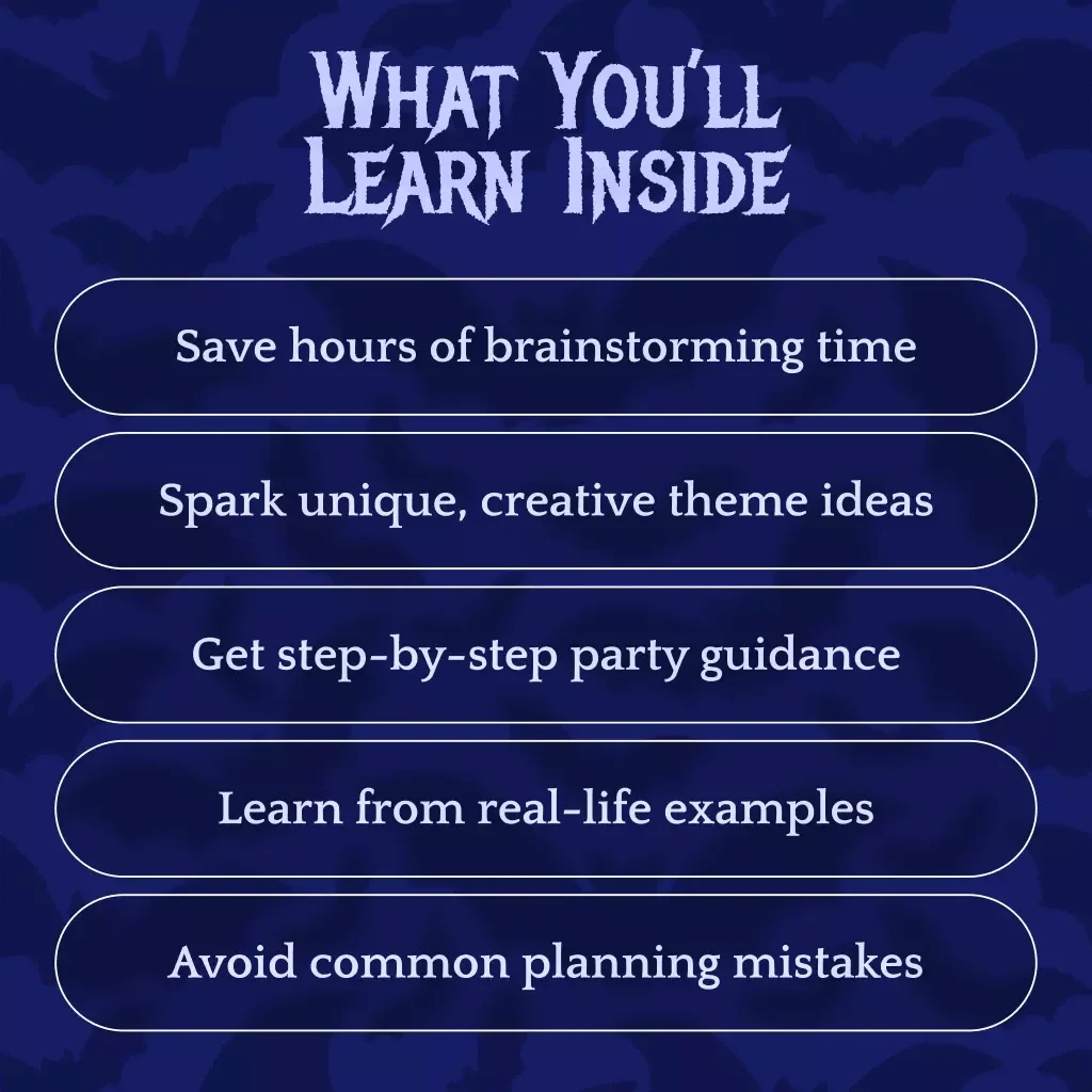 AI Party Theme Suggestion Tool | Digital Guide for Creative Party Planning Ideas, eBook & Checklist for Unique Event Themes