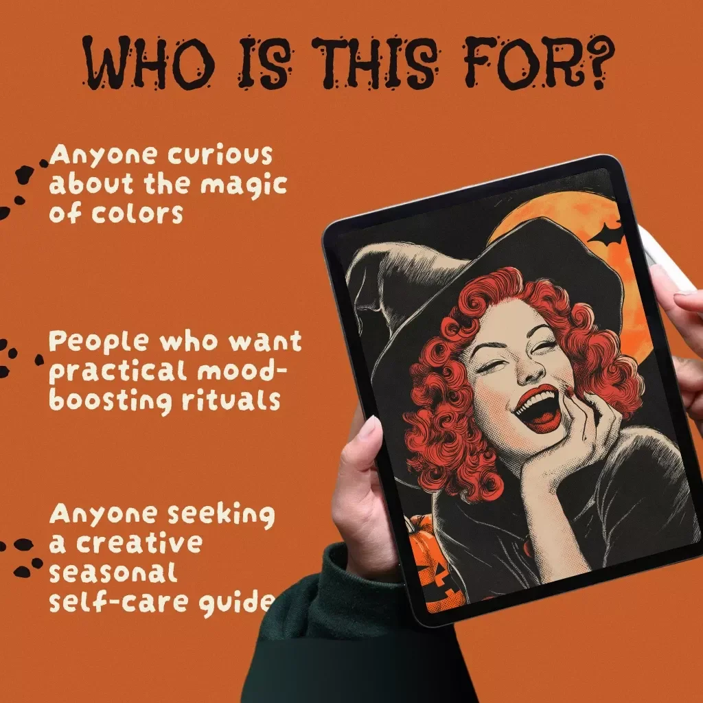 Spooky Hues: Your Halloween Color Therapy Routine | Digital Guide for Pumpkin, Black, and Purple Mood Rituals