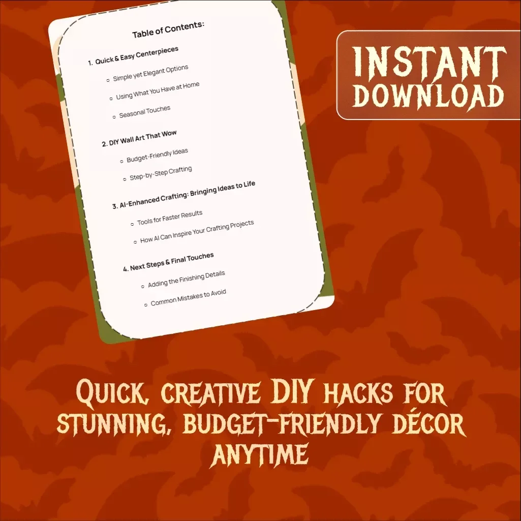 Last-Minute Decor Hacks for Crafters | Quick DIY Guide for Creative Home Decor, Budget-Friendly Ideas, and AI-Enhanced Crafting Inspiration