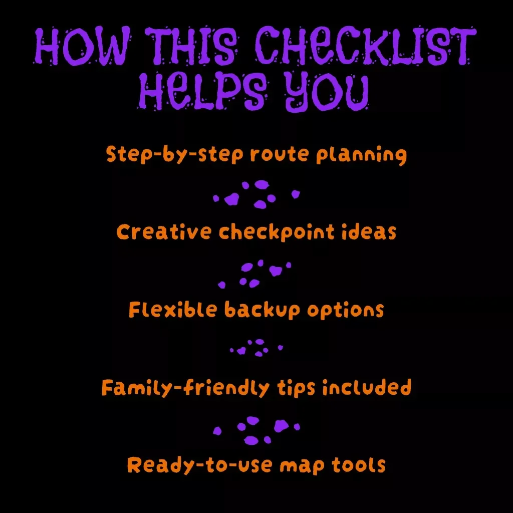 Scavenger Hunt Route Map Checklist | Digital Download | Fun Adventure Planning Guide for Family, Friends, and Events