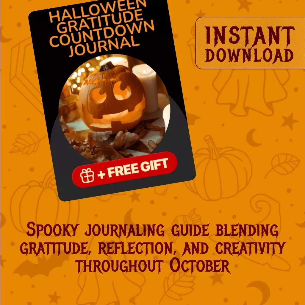 Halloween Gratitude Countdown Journal | Digital Download Guide, eBook & Checklist for Spooky Reflection, Creative Prompts & AI-Powered Gratitude Inspiration