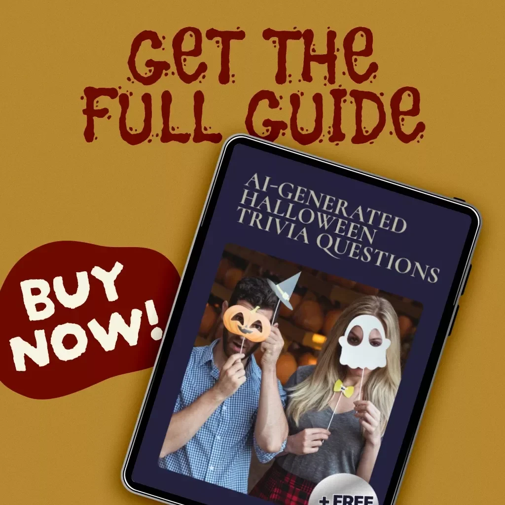 AI-Generated Halloween Trivia Questions Guide | Digital Download for Parties, eBook, Checklists & Spooky Fun