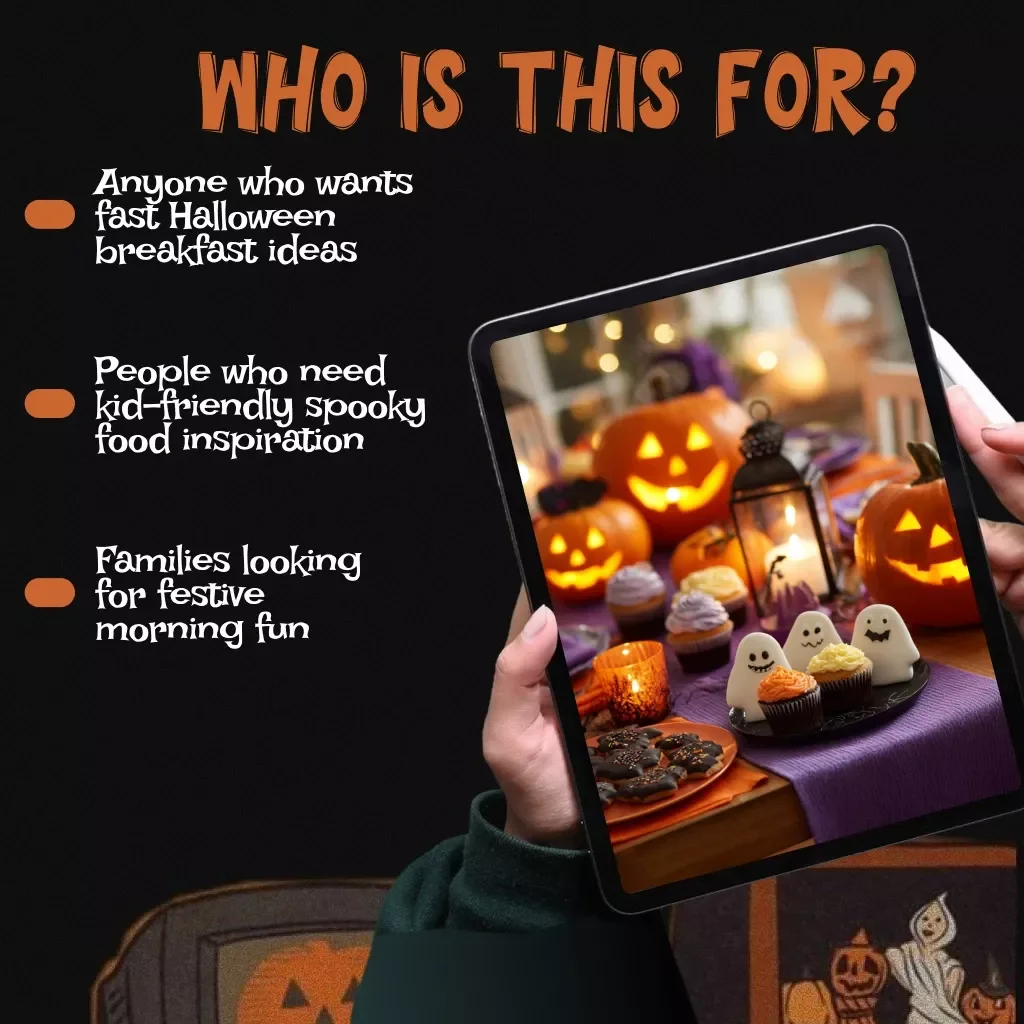 5-Minute Halloween Breakfast Ideas Checklist | Quick & Spooky Kids Breakfast Recipes | Fun Halloween Morning Treats Digital Download