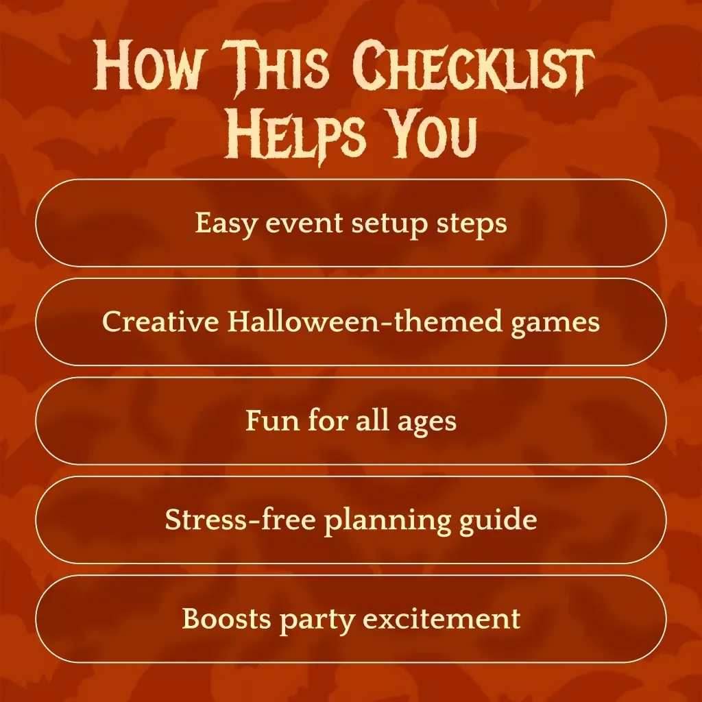 Halloween Outdoor Games Planner Checklist | Digital Download | Printable Halloween Party Games Organizer for Kids & Adults | eBook Style Guide