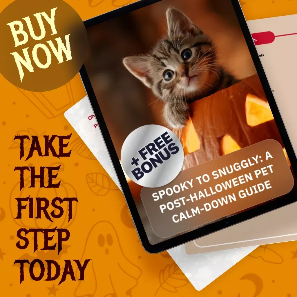Spooky to Snuggly: A Post-Halloween Pet Calm-Down Guide | Digital Download for Pet Anxiety Reduction Routine After Halloween | Printable eBook for Dogs & Cats
