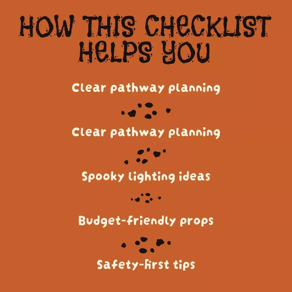 Backyard Haunt Layout Blueprint Checklist | Halloween Haunted House Planning Guide | Digital Download for Spooky Yard Design