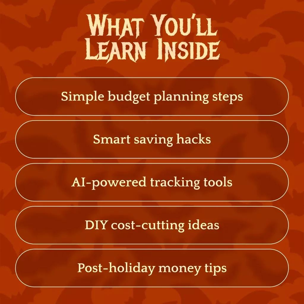 How to Build a Halloween Budget Plan That Works | Digital Download eBook Guide for Costumes, Candy, Decor, and Parties | Money-Saving Tips & AI-Powered Planning