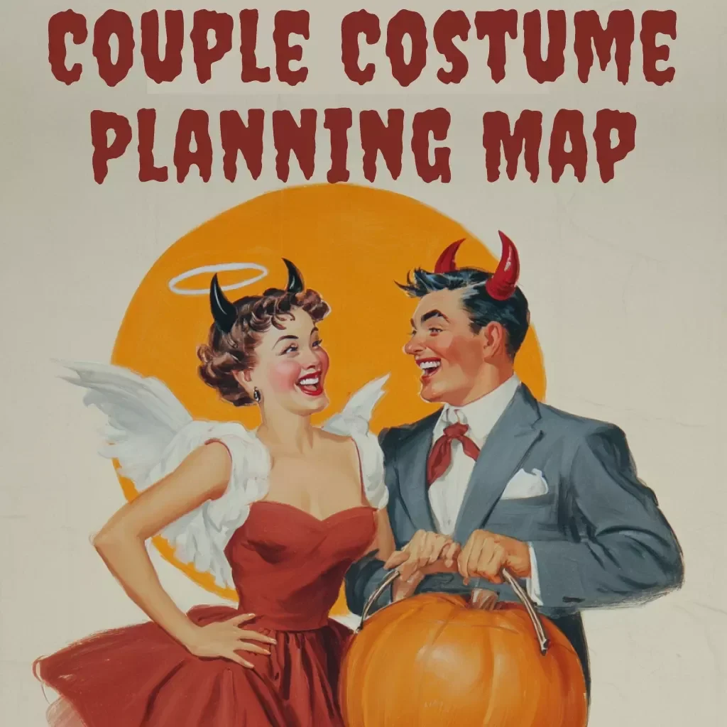 Couple Costume Planning Map | Halloween eBook Guide for Matching Outfits, DIY Costume Ideas & Budget-Friendly Tips | Digital Download