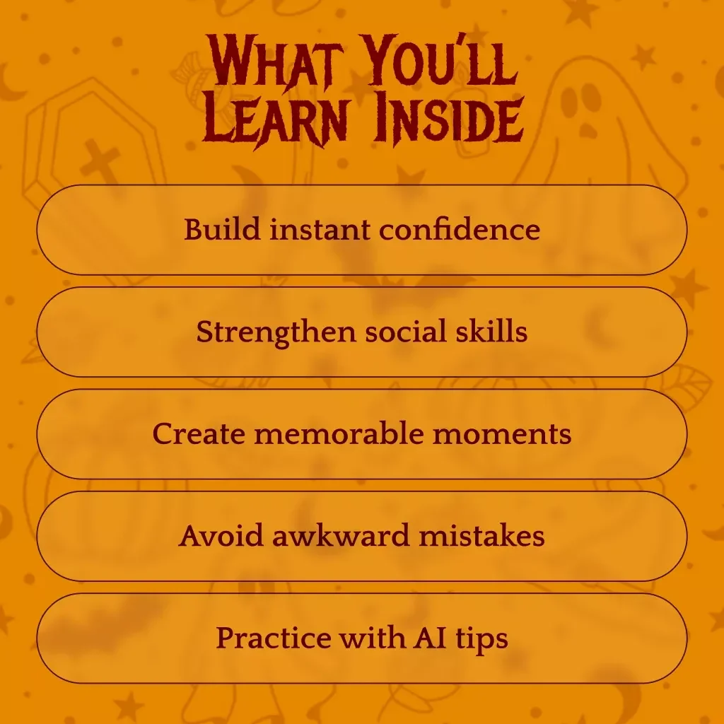 Halloween Micro-Habit Compliment a Stranger in Costume | Digital Download Guide, eBook, Checklist for Confidence & Connection