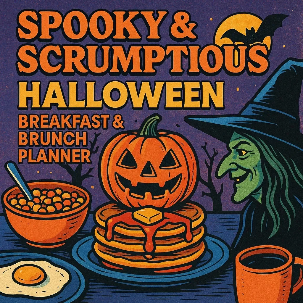 Spooky & Scrumptious: Halloween Breakfast & Brunch Planner | Digital eBook Guide for Creative Recipes, Festive Table Ideas & AI-Powered Brunch Planning