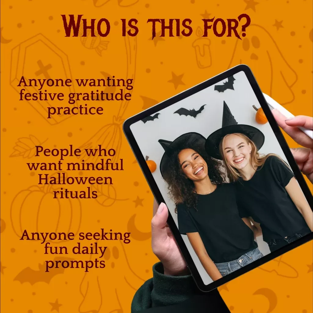 Halloween Gratitude Countdown Journal | Digital Download Guide, eBook & Checklist for Spooky Reflection, Creative Prompts & AI-Powered Gratitude Inspiration