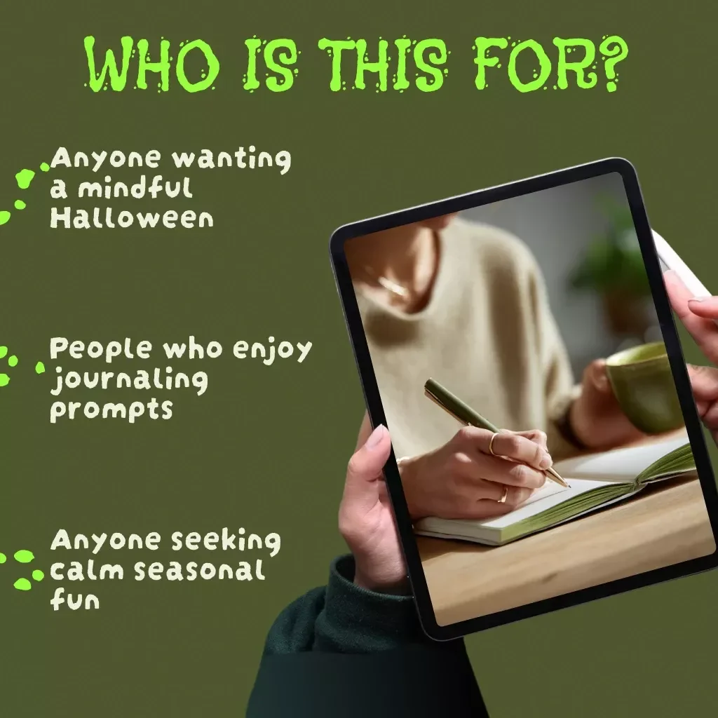 Haunted Hearts: A Mindful Halloween Reflection Journal | Digital eBook Guide & Checklist for Self-Discovery, Mindfulness, Gratitude & Creative Journaling