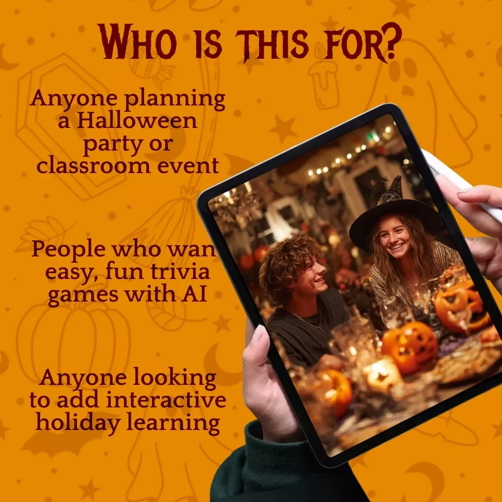 AI-Powered Halloween Trivia Guide | Digital Download eBook for Teachers, Party Hosts & Trivia Lovers | AI Trivia Generator: Halloween Facts Game Ideas