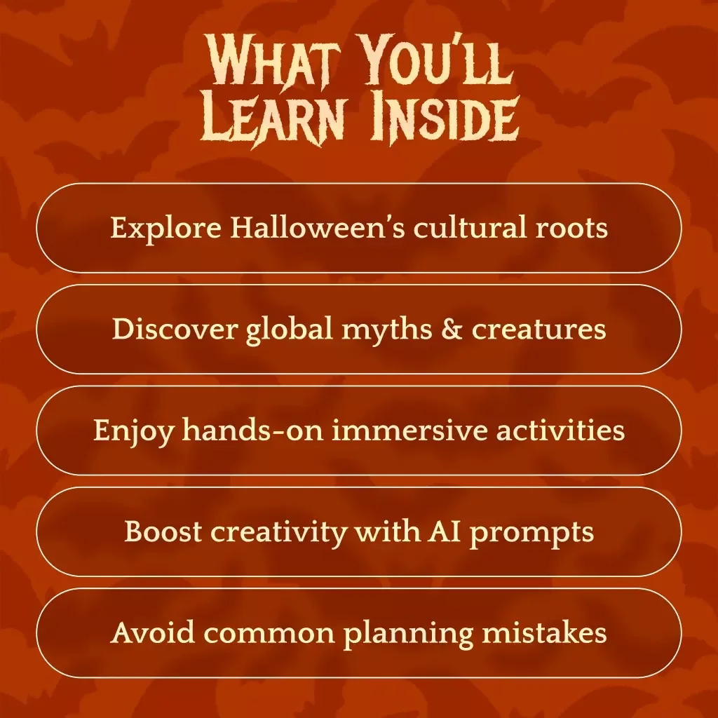 Shadows & Legends: The Halloween Mythology & Folklore Immersion Planner | Digital eBook Guide for Halloween Traditions, Myths, Creatures & Activities