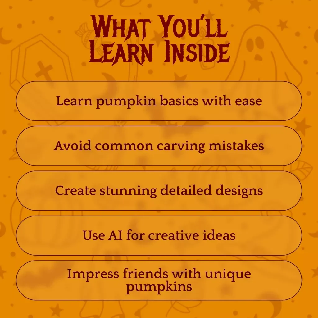 Pumpkin Carving Skill Tracker | Digital Guide for Beginners & Advanced Carvers | Halloween eBook & AI Carving Planner
