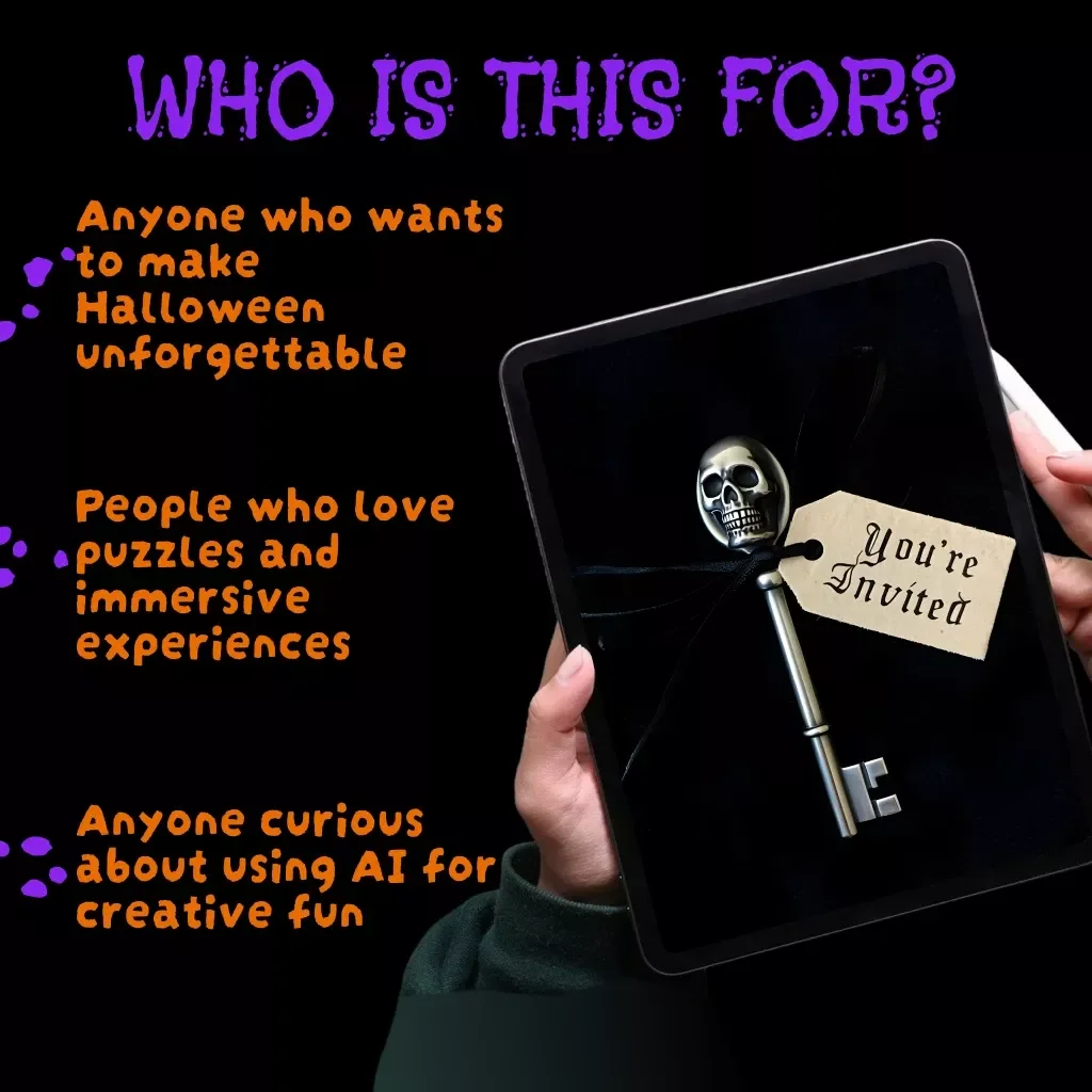 Halloween Escape Room Setup Guide | DIY Haunted Escape Room Ideas | Digital Download for Parties, Family & Friends | Spooky Puzzles, Props & AI Tips