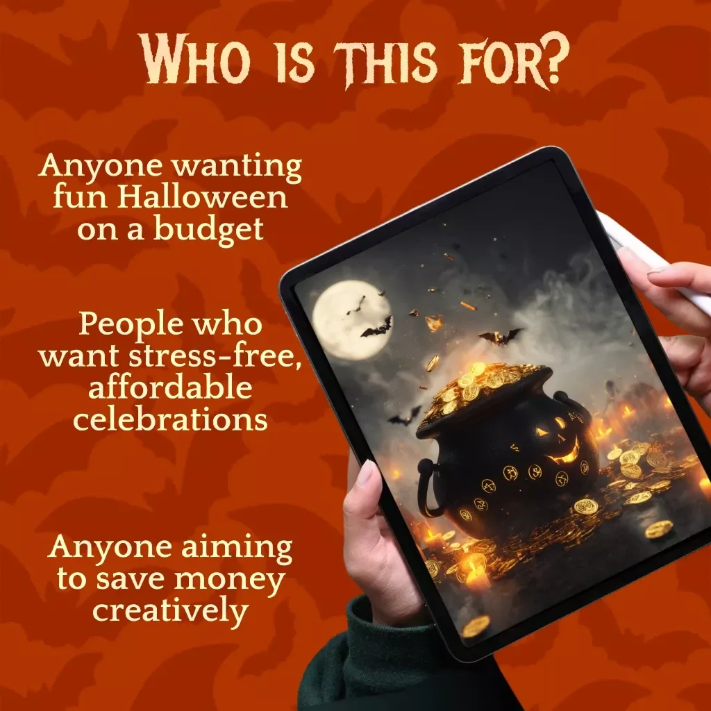 How to Build a Halloween Budget Plan That Works | Digital Download eBook Guide for Costumes, Candy, Decor, and Parties | Money-Saving Tips & AI-Powered Planning