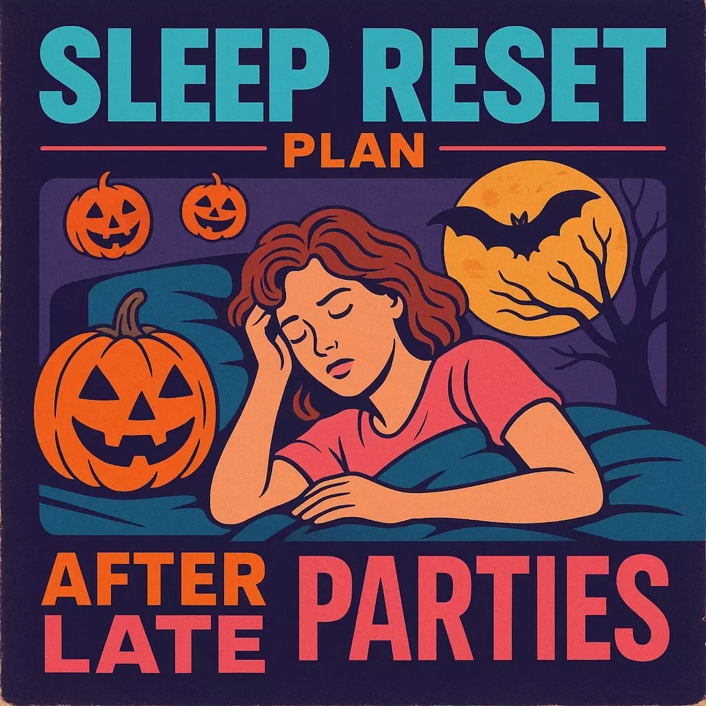 Sleep Reset Plan After Late Parties | Digital eBook Guide for Better Rest, Morning Recovery & Night Routine Reset