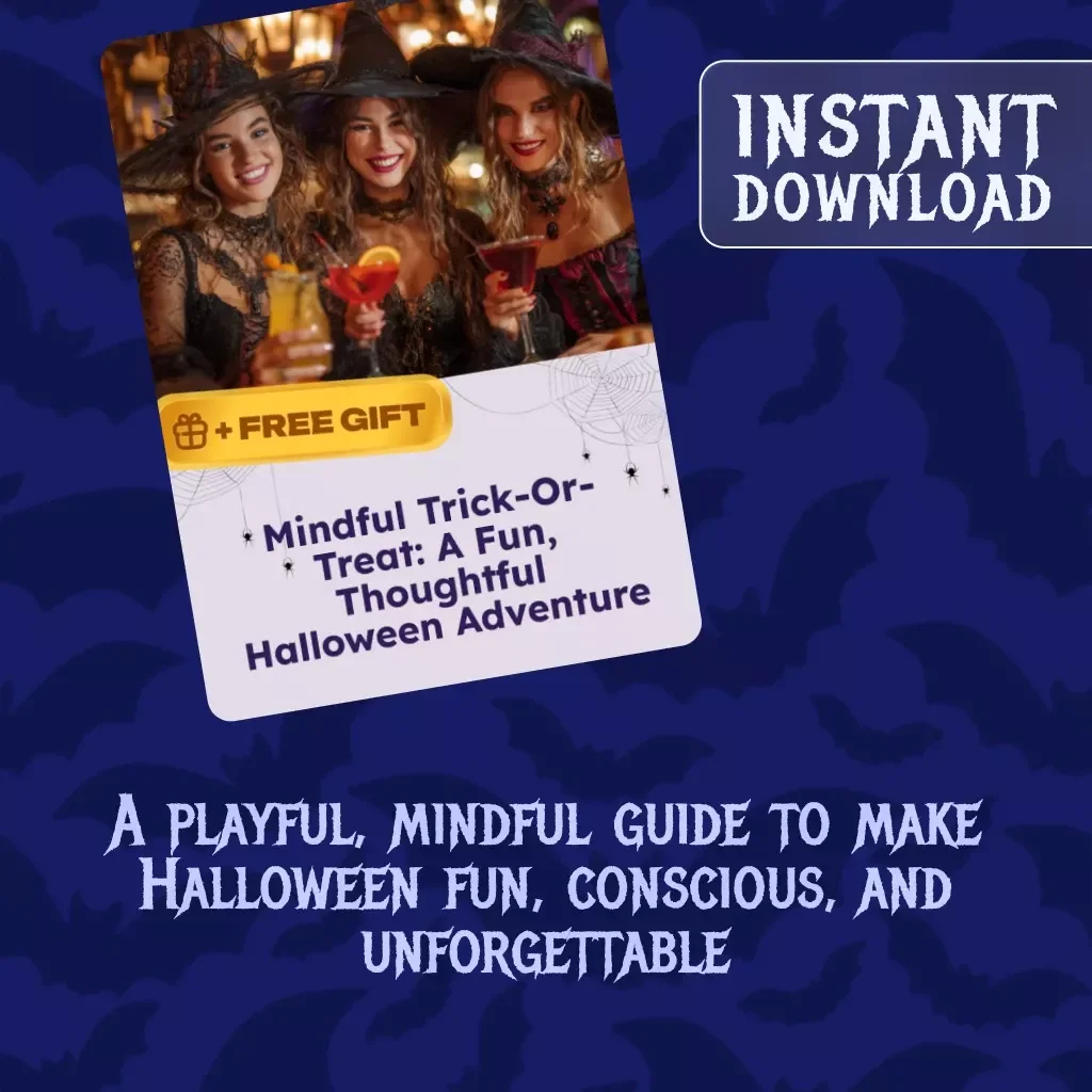 Mindful Trick-or-Treat: A Fun, Thoughtful Halloween Adventure | Digital Download Guide | Mindful Trick-Or-Treat Walk Guide, eBook, Checklist