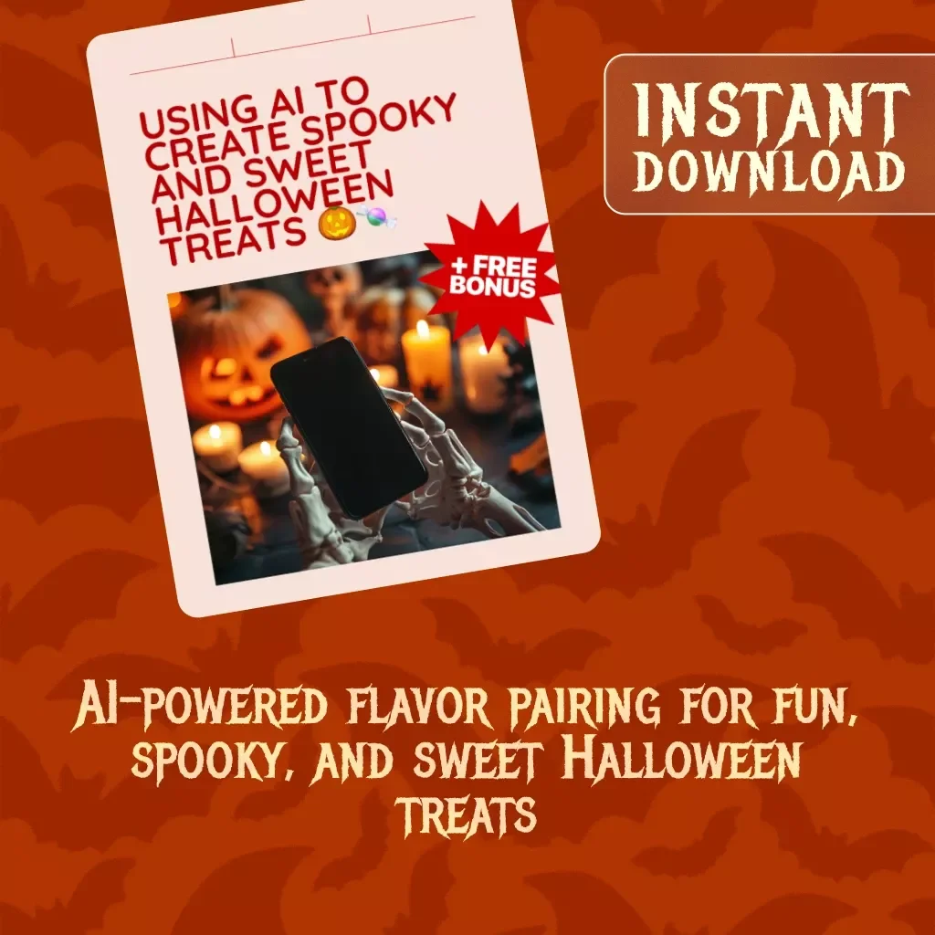 Using AI to Create Spooky and Sweet Halloween Treats | Digital eBook Guide with AI Flavor Pairing Tool for Halloween Treats, Prompts & Recipes