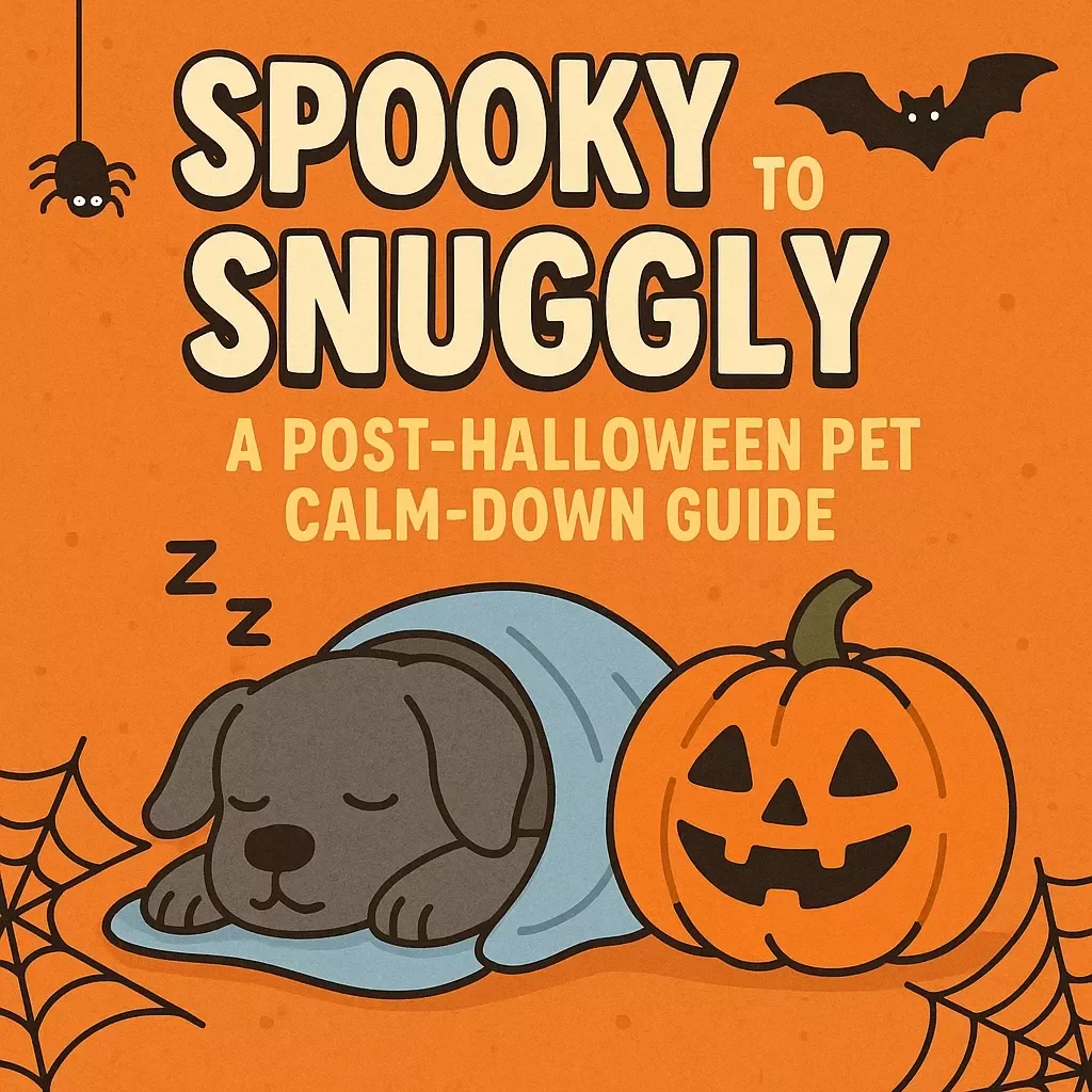 Spooky to Snuggly: A Post-Halloween Pet Calm-Down Guide | Digital Download for Pet Anxiety Reduction Routine After Halloween | Printable eBook for Dogs & Cats