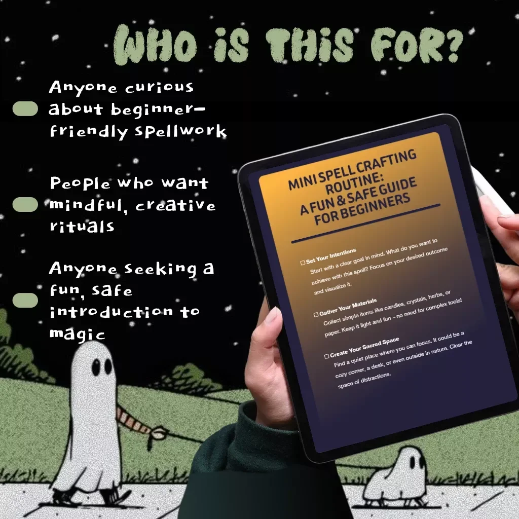 Mini Spell Crafting Routine: A Fun & Safe Guide for Beginners | Digital Download Checklist for Witchcraft, Manifestation & Rituals