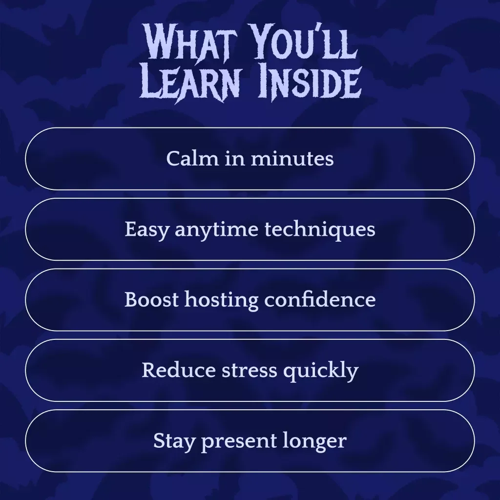 Quick Meditation Guide for Overstimulated Hosts | Digital Download eBook, Stress Relief Checklist & Mindfulness Techniques for Busy Hosts