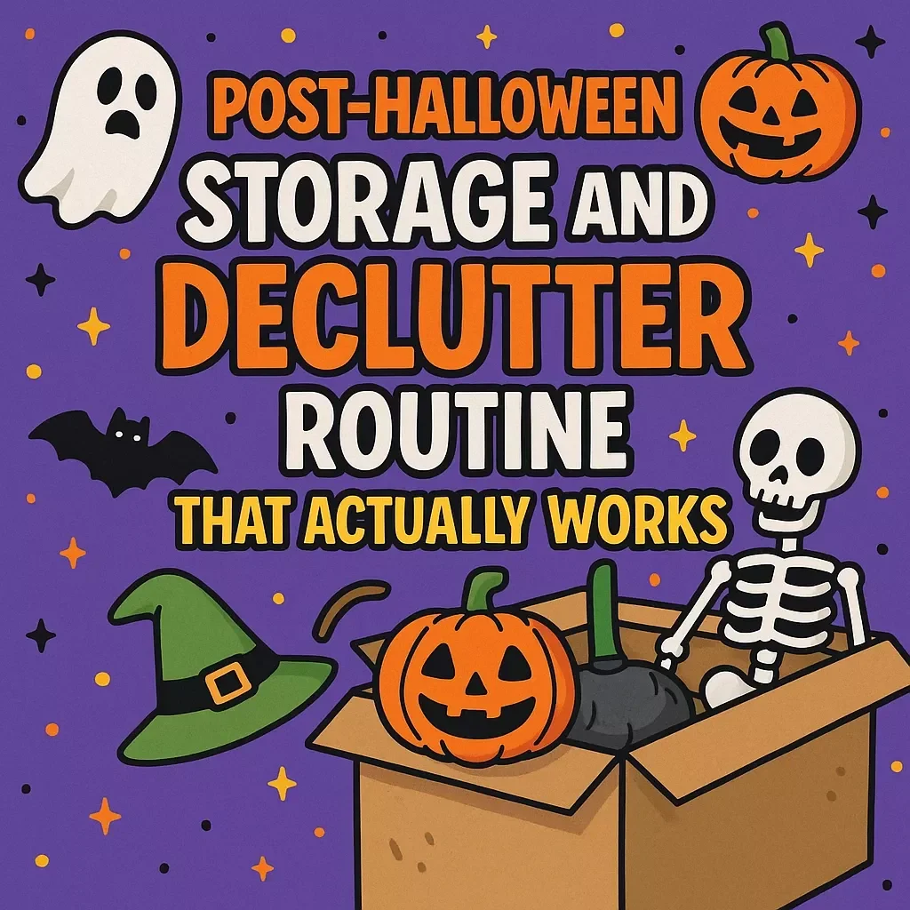 Post-Halloween Storage and Declutter Routine That Actually Works | Digital Download eBook | Seasonal Decluttering Guide, Organization Checklist & Smart Storage Tips