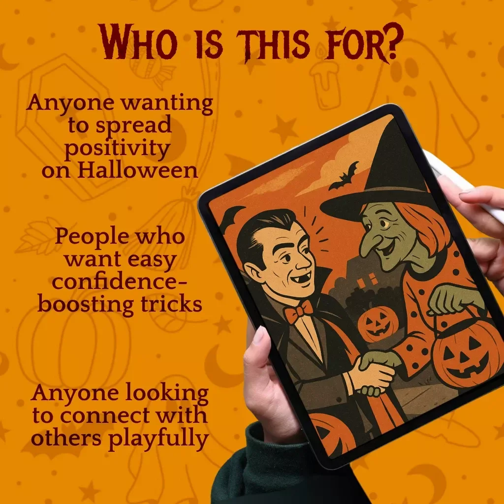 Halloween Micro-Habit Compliment a Stranger in Costume | Digital Download Guide, eBook, Checklist for Confidence & Connection