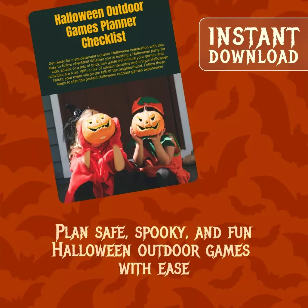 Halloween Outdoor Games Planner Checklist | Digital Download | Printable Halloween Party Games Organizer for Kids & Adults | eBook Style Guide