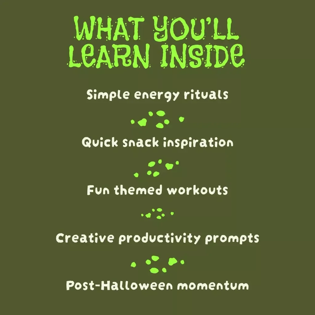 Halloween Energy Boost Planner 🎃⚡ | Digital Download eBook for Rituals, Workouts, Productivity & Healthy Halloween Fuel