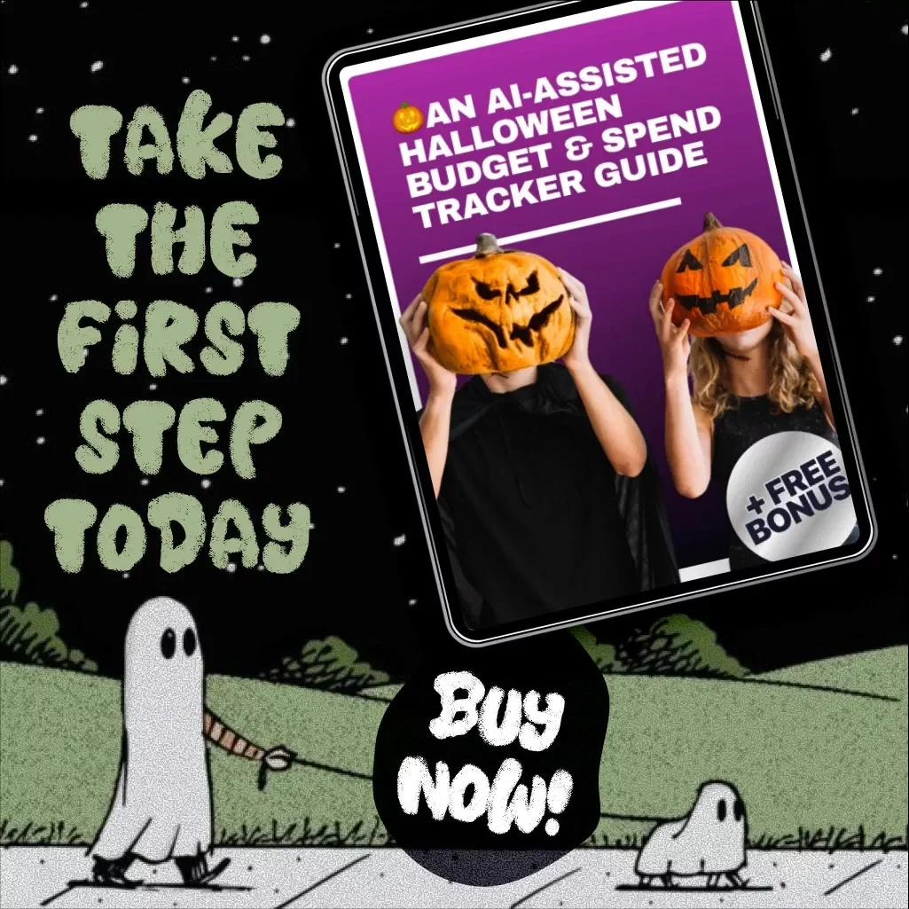 An AI-Assisted Halloween Budget & Spend Tracker Guide | Digital Download | Halloween Planning, AI-Assisted Budget vs Spend Halloween Tracker, eBook & Printable Guide