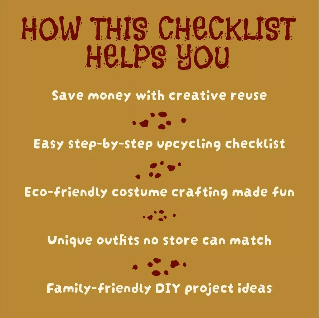 Turn Old Stuff into Creative Costumes | Upcycled Costume Craft Ideas Checklist | DIY Halloween & Party Outfit Guide (Digital Download)