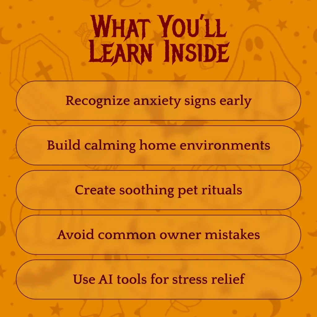 Spooky to Snuggly: A Post-Halloween Pet Calm-Down Guide | Digital Download for Pet Anxiety Reduction Routine After Halloween | Printable eBook for Dogs & Cats