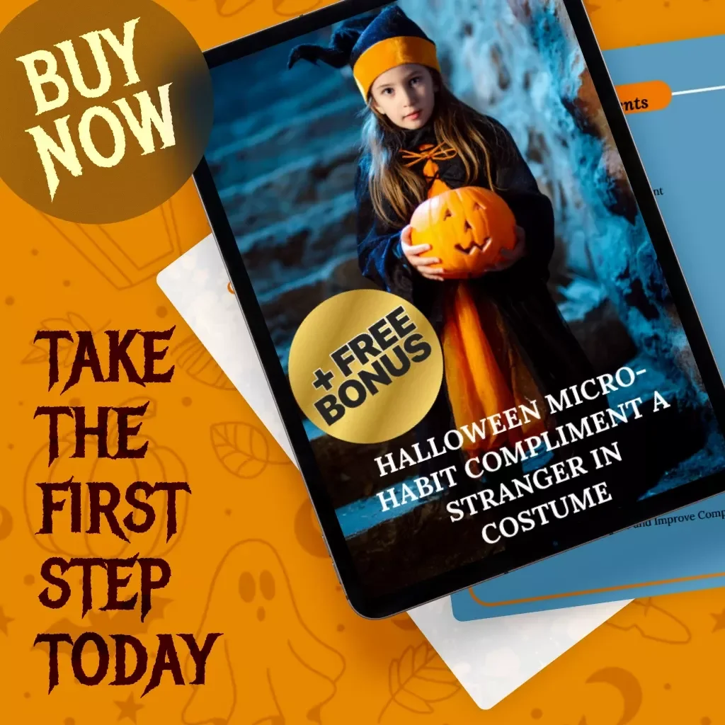 Halloween Micro-Habit Compliment a Stranger in Costume | Digital Download Guide, eBook, Checklist for Confidence & Connection