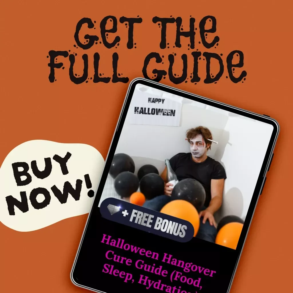 Halloween Hangover Cure Guide (Food, Sleep, Hydration) | Digital Download Recovery Plan, Post-Halloween Wellness eBook, Self-Care Checklist for Quick Energy Reset