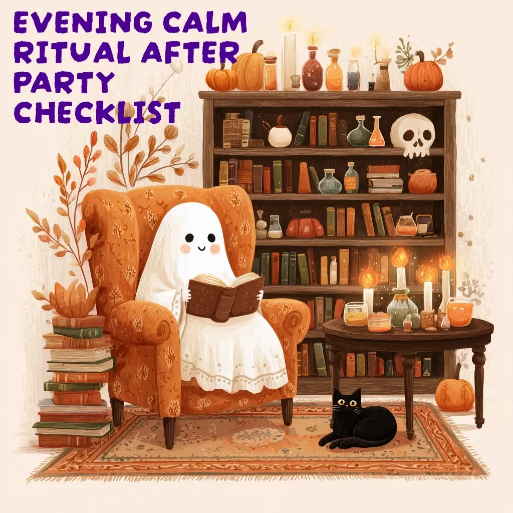 Evening Calm Ritual After Party Checklist | Relaxation Self-Care Guide | Digital Download Wellness eBook | Night Routine Reset Printable