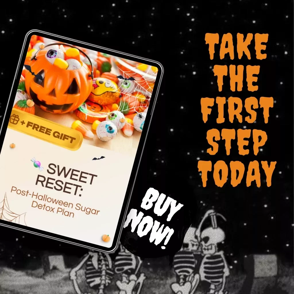 Sweet Reset: Post-Halloween Sugar Detox Plan | Digital Guide for Healthy Habits, Sugar Detox Plan After Halloween, 7-Day Reset eBook