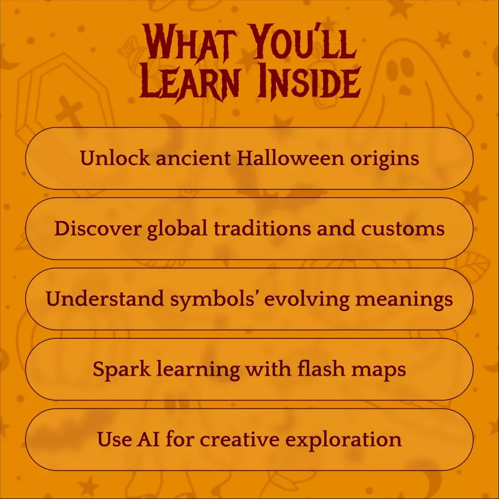 Haunting Through History: Halloween Flash Map Guide | Digital Download eBook on Halloween History, Traditions, and Flash Mapping