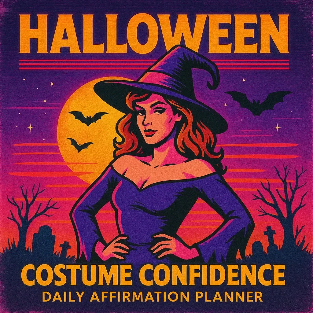 Halloween Costume Confidence Daily Affirmation Planner | Digital Download Checklist for Bold, Fun & Unforgettable Halloween Looks | Costume Confidence Daily Affirmation Planner