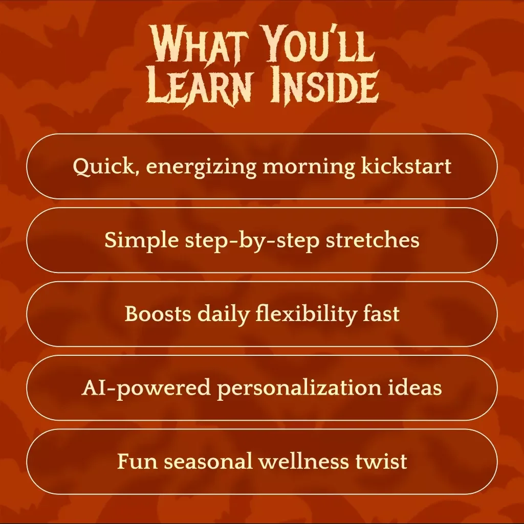Halloween Morning Stretch Routine | Digital Guide for Energy, Flexibility & Spooky-Season Wellness