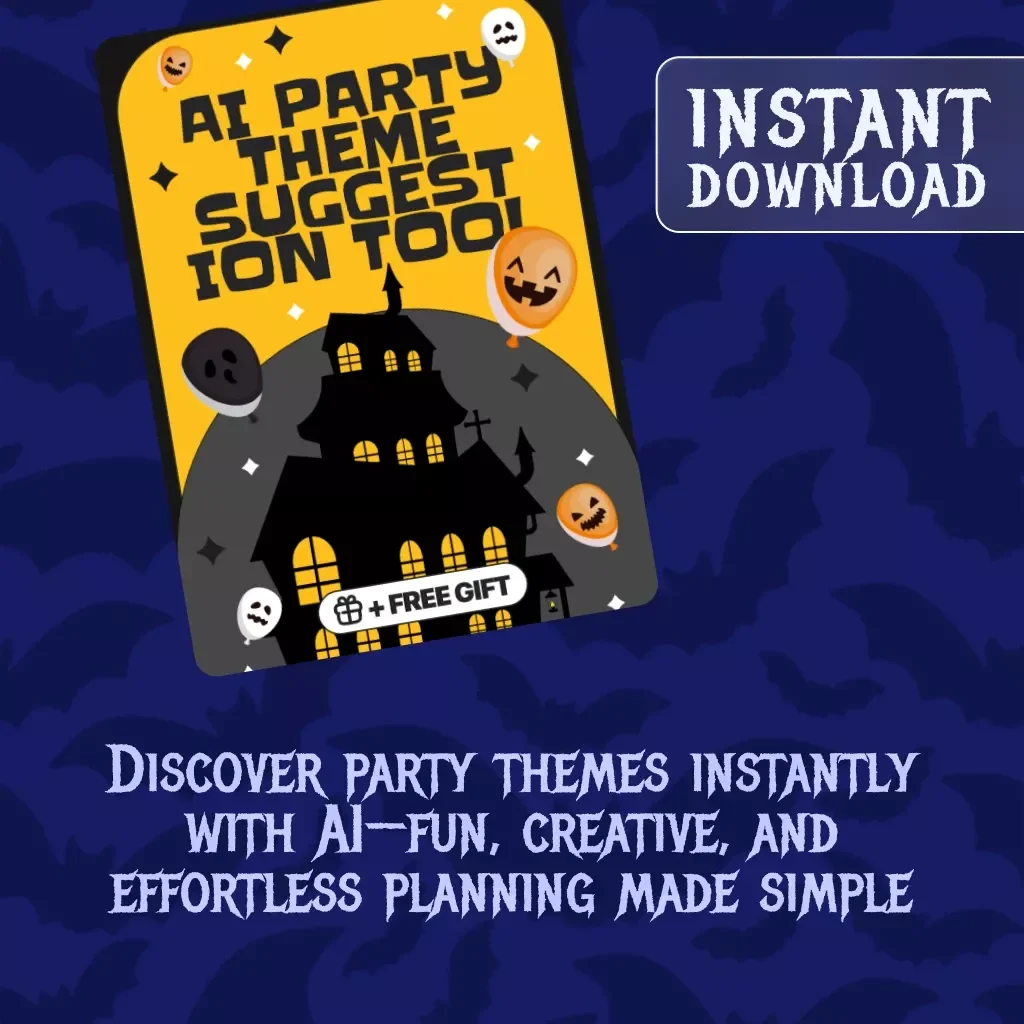 AI Party Theme Suggestion Tool | Digital Guide for Creative Party Planning Ideas, eBook & Checklist for Unique Event Themes