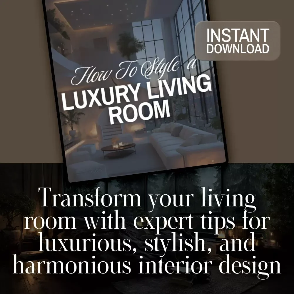 How to Style a Luxury Living Room – Digital Guide, eBook & Checklist for Elegant Interiors, Luxury Home Decor, High-End Design Inspiration