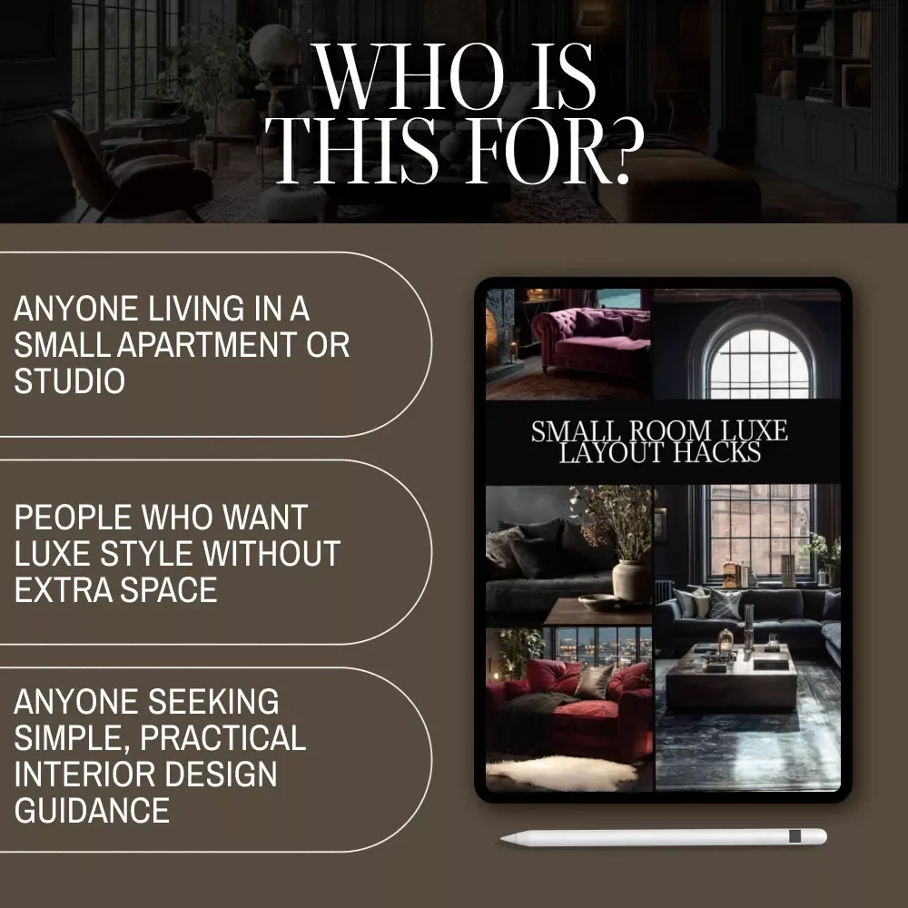 Small Room Luxe Layout Hacks | Digital Download Guide for Small Spaces, Luxe Room Layout, Interior Design Tips, AI Room Design