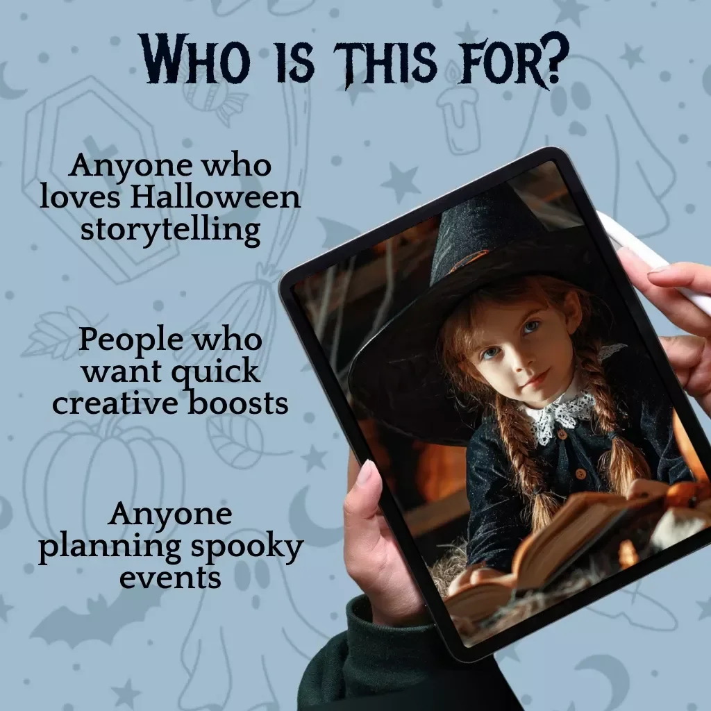 Haunted Tales with AI Magic | AI for Crafting Halloween Story Prompts | Digital Guide for Writers, Event Planners & Storytellers